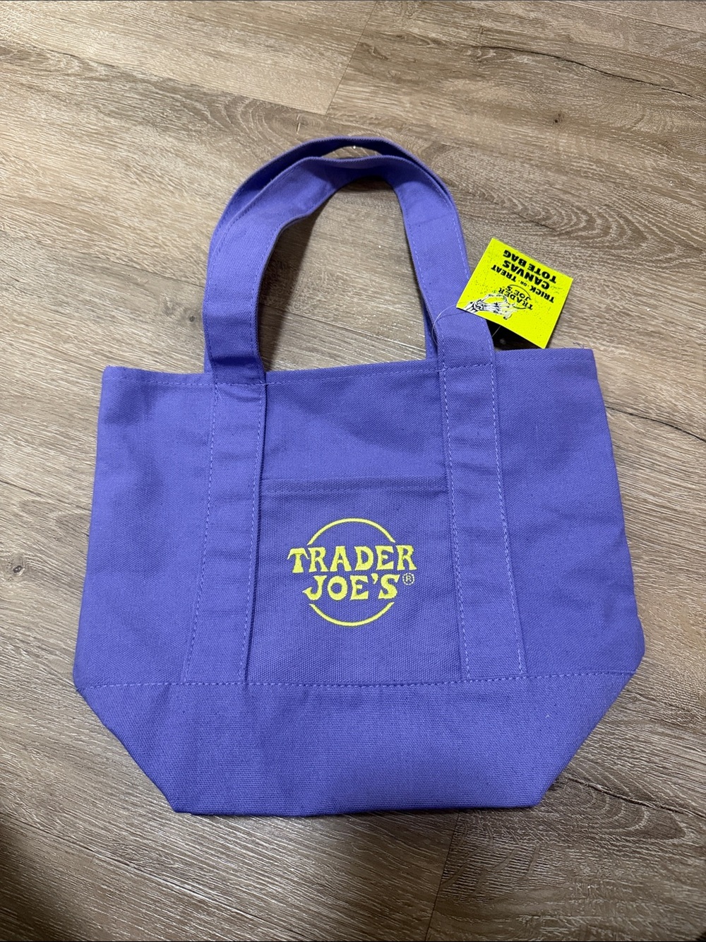 Trader Joe's Purple Canvas Tote Bag
